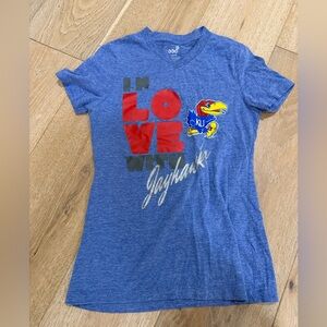 Kids Blue Jayhawks Graphic Tee